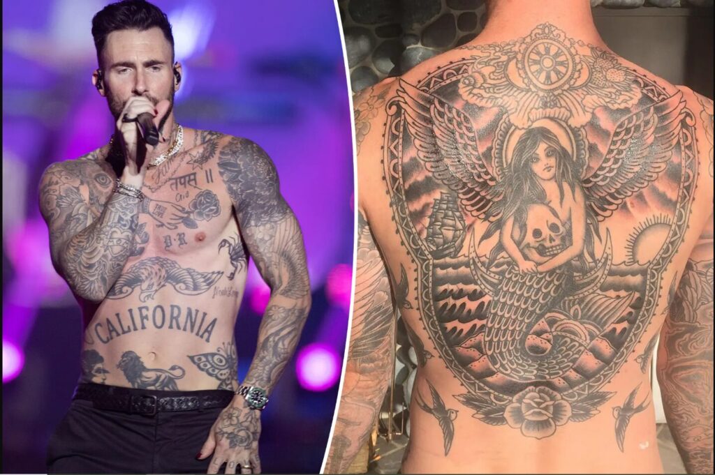 Adam Levine a jeho tetování na těle.