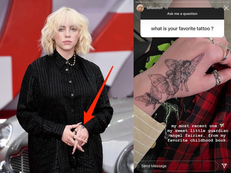 Tetování Billie Eilish.