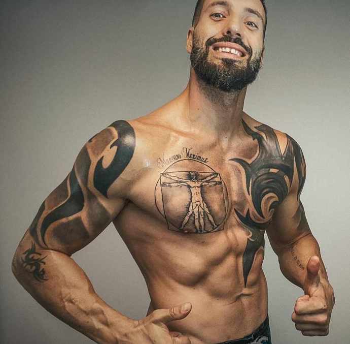 Noid Bárta a jeho tetování.