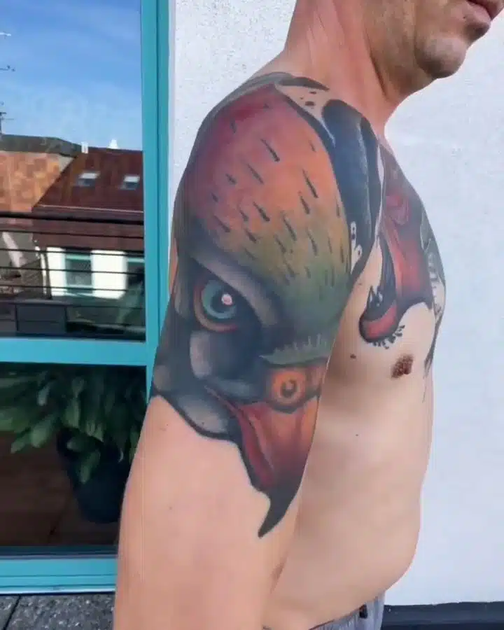 Tetování zvířata, orel na rameni