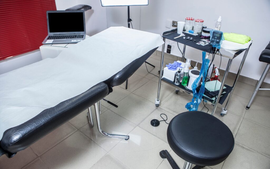 Hygienicky vybavené studio.