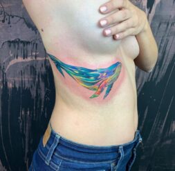 Tetování ve stylu watercolor.