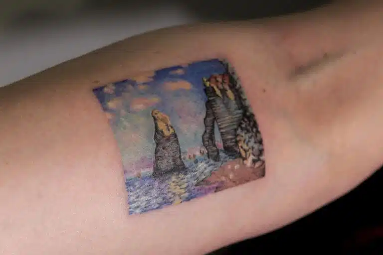 Tetování příroda, moře na předloktí