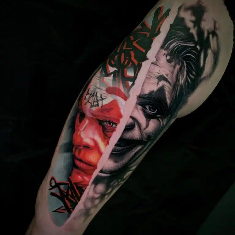 Tetování z filmů a pohádek, Joker na paži