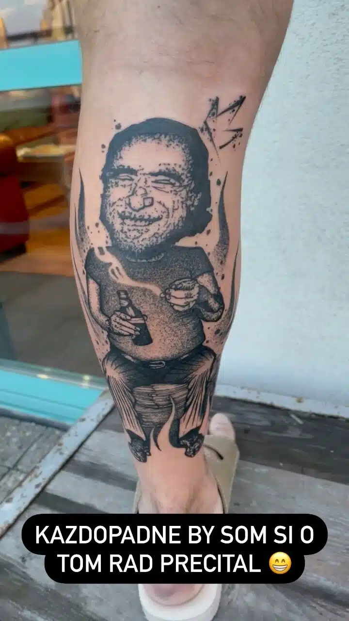 Tetování osobnosti, Charles Bukowski na lýtku