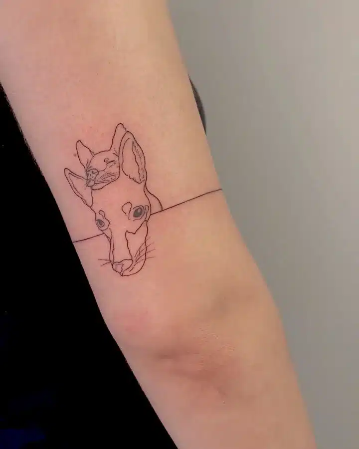 Tetování zvířata, psi na paži