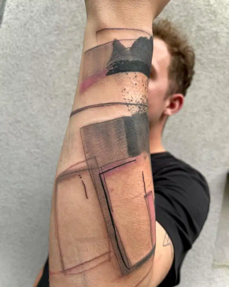 Tetování čáry, pruhy na předloktí
