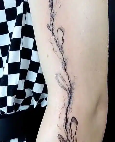 Tetování abstraktní čára na ruce