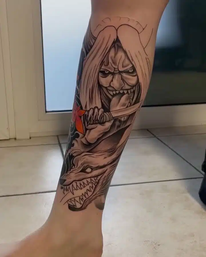 Tetování z filmů a pohádek, anime na noze