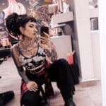 Black medusa tattoo tatérka.