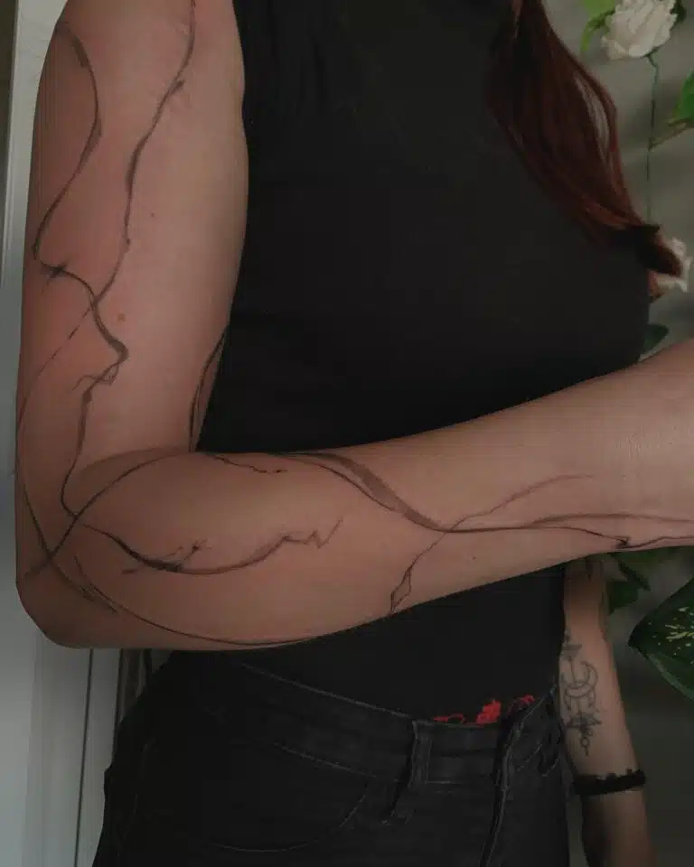 Abstraktní tetování čáry, symboly na ruku