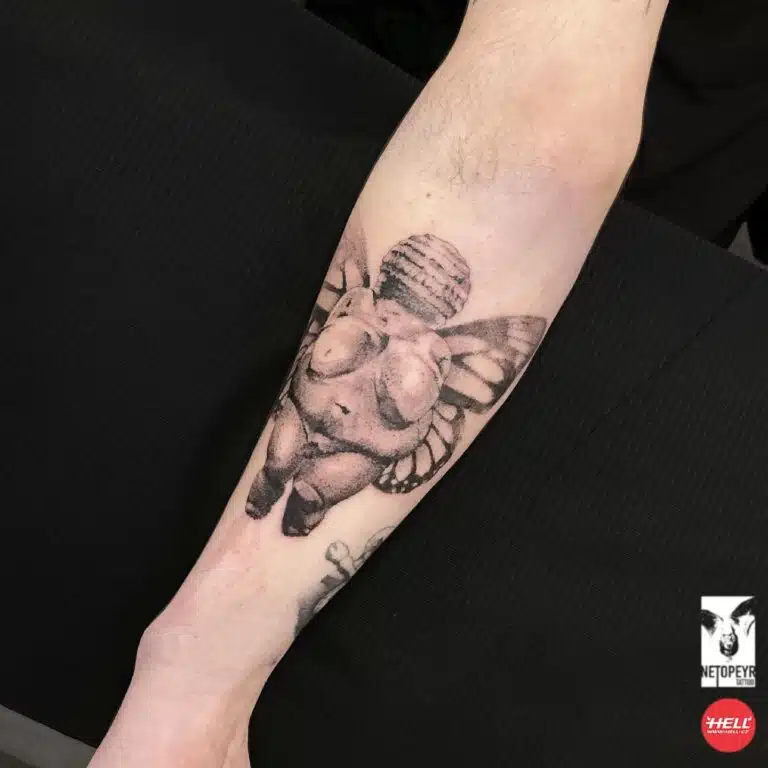 Tetování symbol, anděl na předloktí
