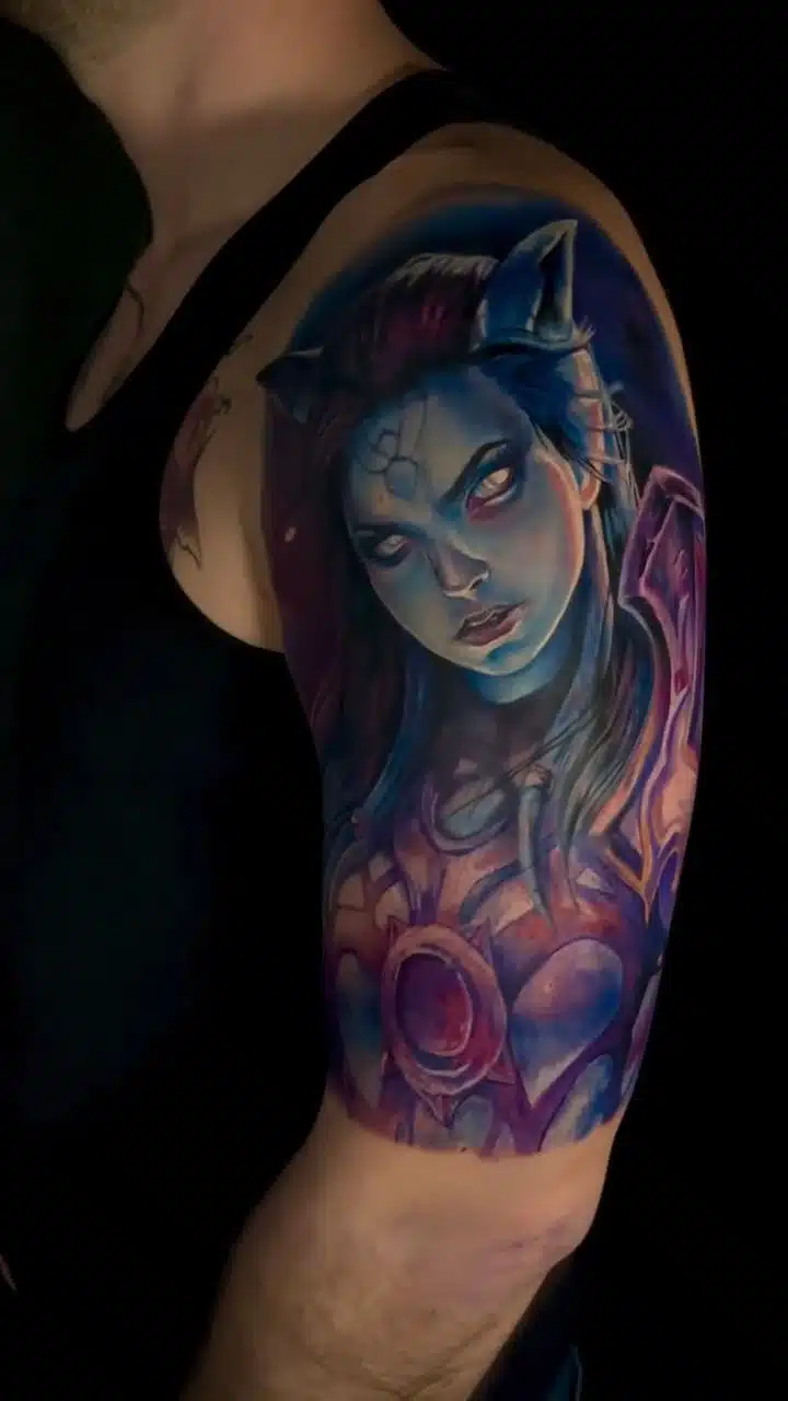 GTetování z filmů a pohádek World of warcraft na rameno