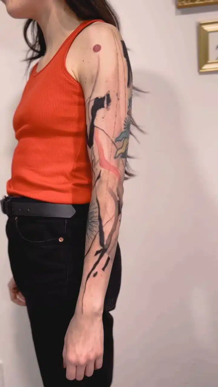 Abstraktní tetování čáry, symboly na ruku