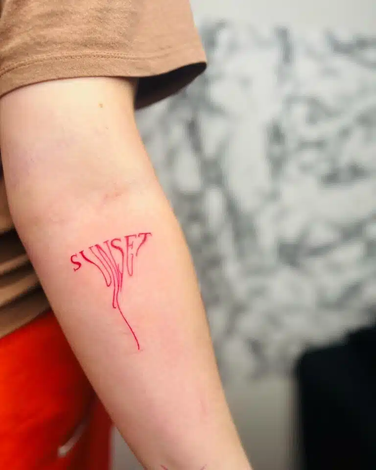 Tetování nápis na předloktí