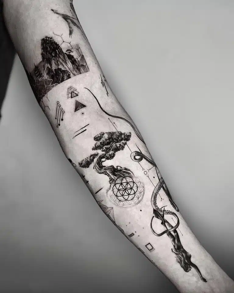 Tetování strom života na paži