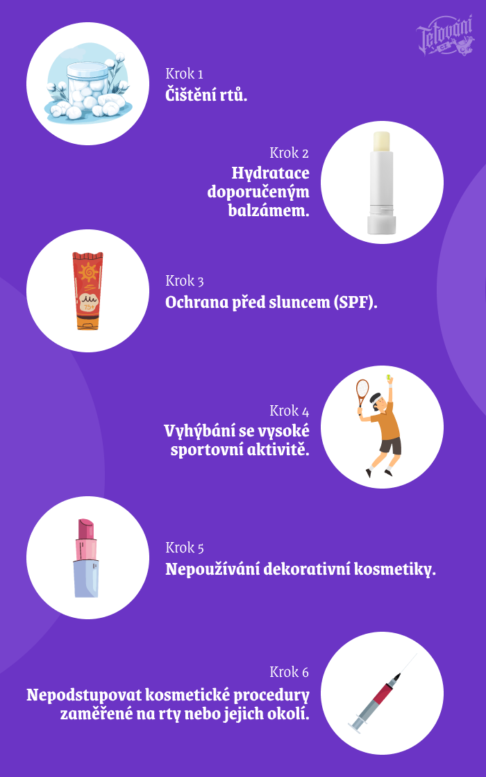 Péče po tetování