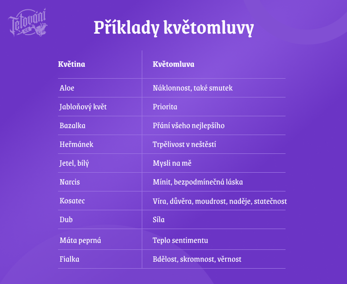Tabulka prikladu kvetomluvy