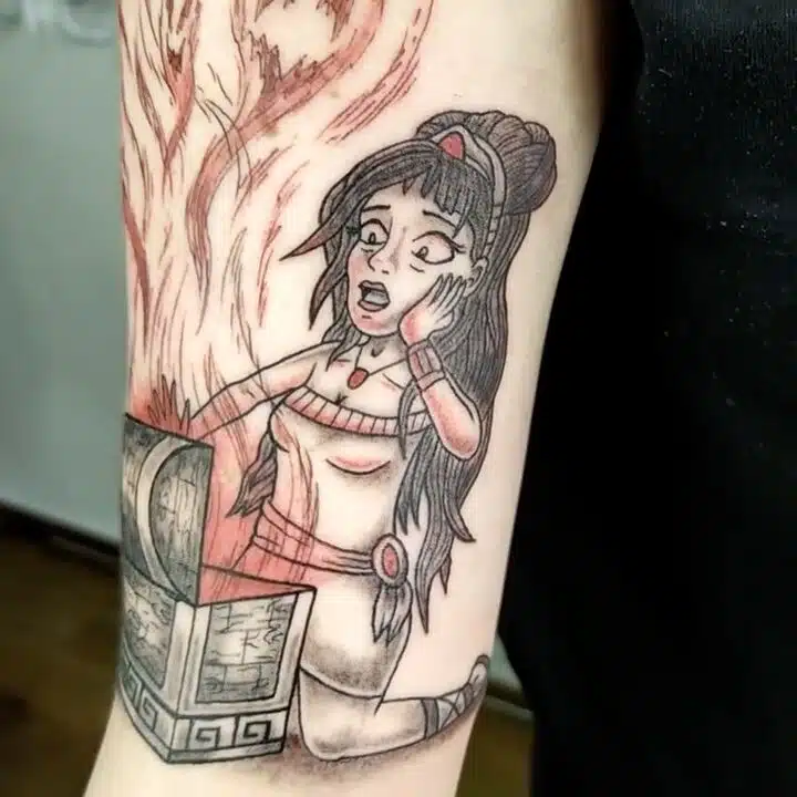 Tetování žena s duchy na paži