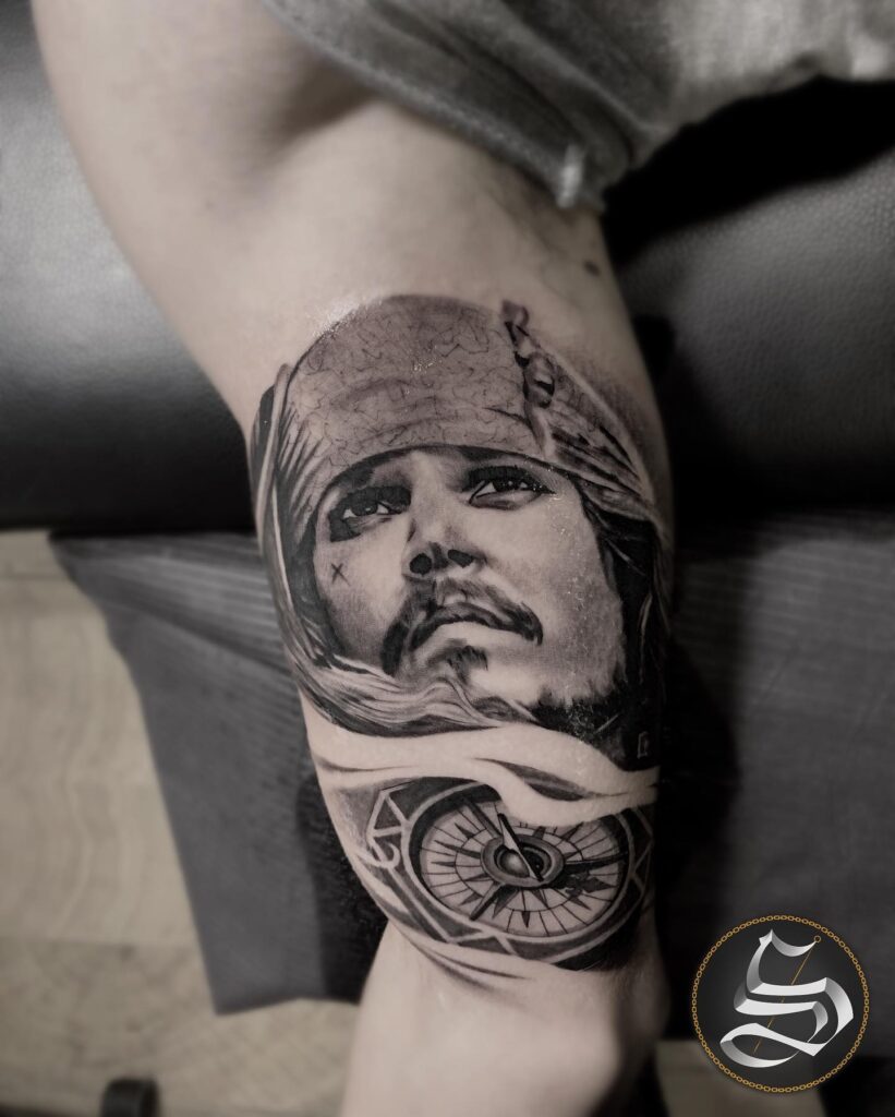 Tetování portrét z filmů a pohádek, Jack Sparrow