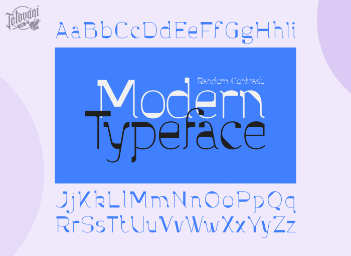  Moderní typeface