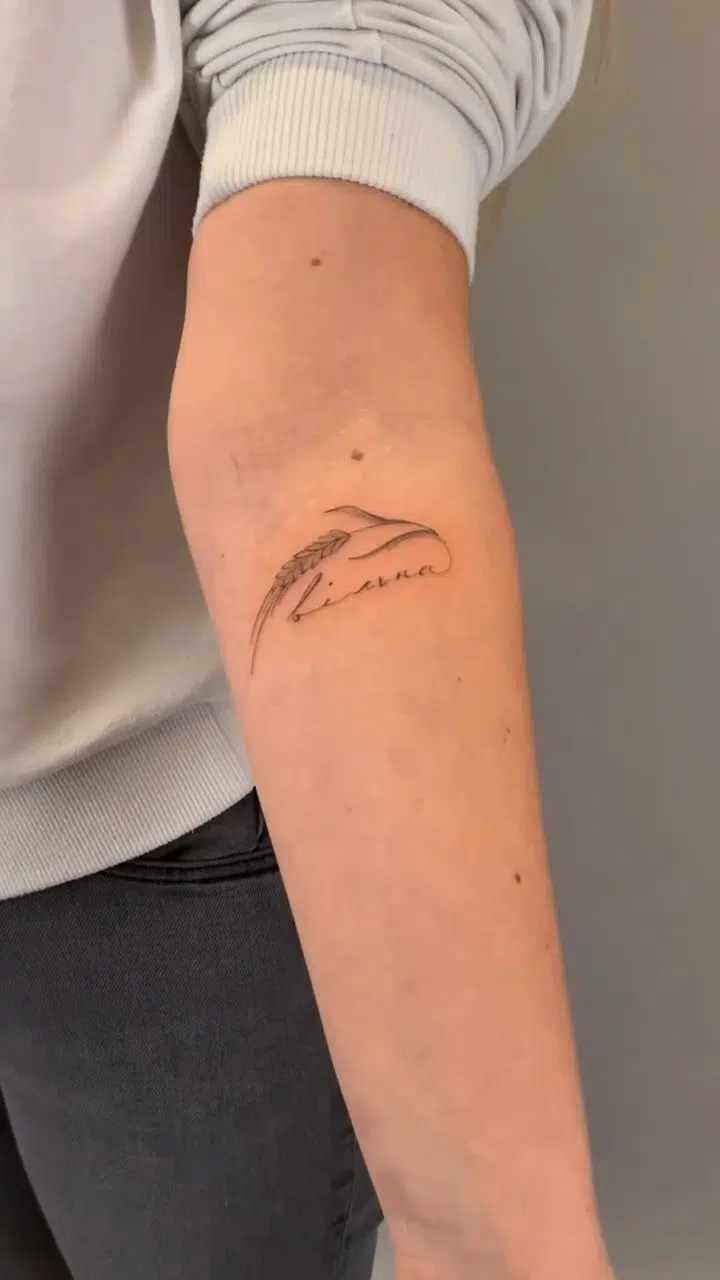 Tetování nápis na předloktí