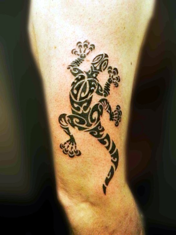 Moko ještěrka tetování.