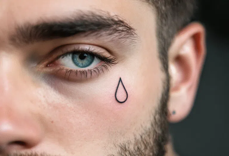 Symbol tetování slza pod okem