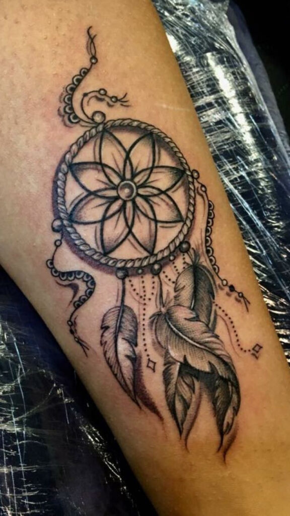 Geometrické ztvárnění lapače snů.