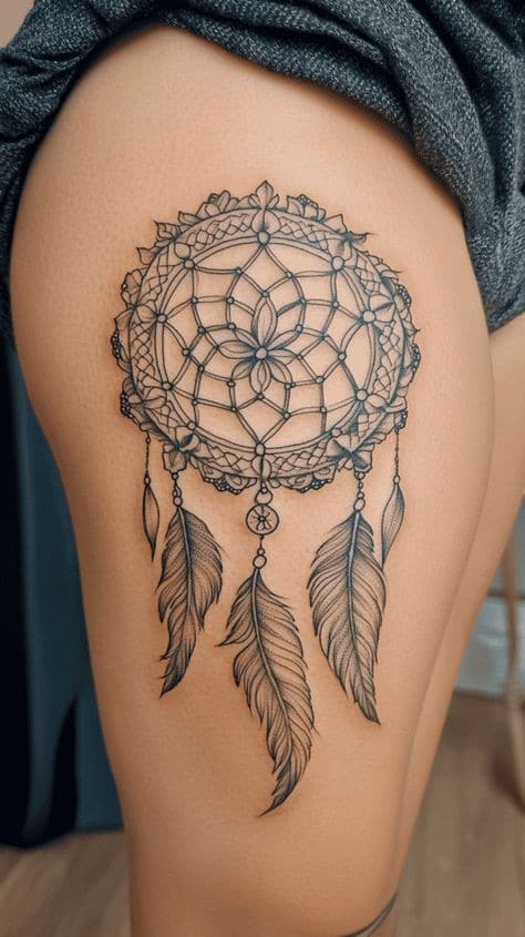 Černobílý lapač snů.