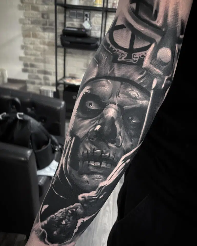 Tetování Muerte na předloktí