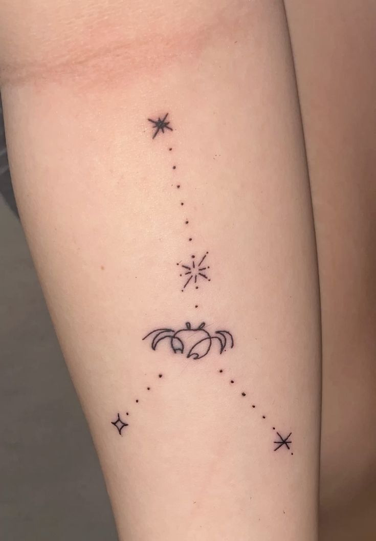 Konstelace hvězd se znamením raka.