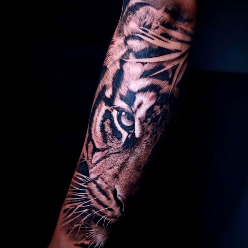 Tetování tygra.