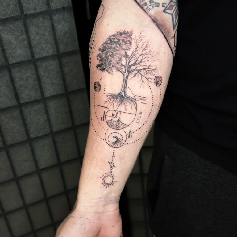 Tetování strom na předloktí