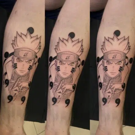Tetování postava z filmů a pohádek Naruto na předloktí